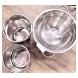 SS Colander & (2) Insert Pans