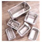 Assorted SS Pans, No Lids (7)