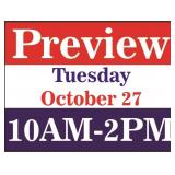 Preview on Tuesday, Oct. 27 from 10 AM until 2 PM