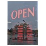 NEON Lighted Open Sign w/ Store Hours