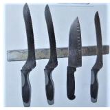 Magnetic Knife Holder / (4) Knives
