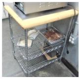 Wood Top Storage Rack / 20"x25"33"H