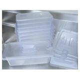 Lexan Third-Size 4"D w/ Lids (7)