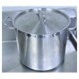 SS Induction Bottom Stock Pot w/ Lid, 20 qt