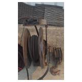 Air hose reel and pulley