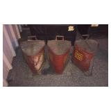 Three oily rag canisters