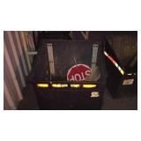 Molded rubber trash bin