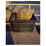 Molded rubber trash bin