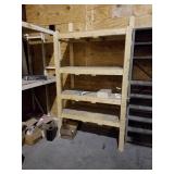 Wooden storage rack four shelves