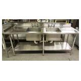 SS Double Prep Sink w/ Divider