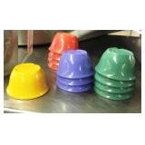 Twelve Melamine Dipping Bowls (Assorted Colors)
