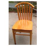 Ten Wooden Dining Chairs (Bid X 10)
