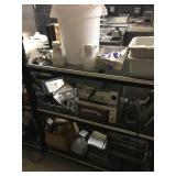 WIRE SHELF AND CONTENTS