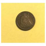 1852 HALF DIME