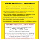 REMOVAL TERMS AND SCHEDULE