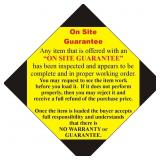 ON SITE GUARANTEE