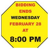 WARNING  --  AUCTION ENDS WED. AT 8:00 PM