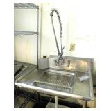 SS DISH TABLE, SOILED SIDE