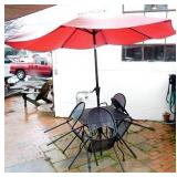 TABLE - UMBRELLA -  4 CHAIRS