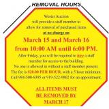 REMOVAL TERMS AND HOURS