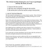 SIMULCAST AUCTION INFORMATION