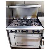 AMERICAN RANGE 6 BURNER RANGE/OVEN LP GAS