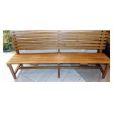 OAK BENCH W/BACK