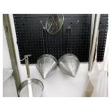 KITCHEN UTENSILS AND WALL MOUNT RACKS