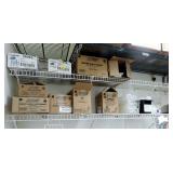 WALL SHELVING (above stainless table)