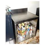 SS CABINET WITH STORAGE RACK