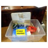 BOX OF PRIZE TICKETS AND COUNTERS