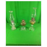 3 Oil lamps 3 Oil lamps