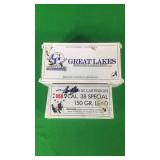 .38 SPL Ammo- 2-50 Round Boxes- See Pics .38 SPL Ammo- 2-50 Round Boxes- See Pics