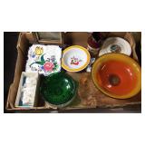 Box W/ Art Glass, Collector Plates, & More Box W/ Art Glass, Collector Plates, & More