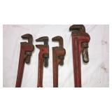 4 Rigid Pipe Wrenches 4 Rigid Pipe Wrenches