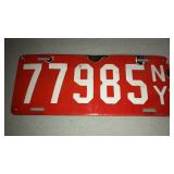 Porcelain NY License Plate Porcelain NY License Plate