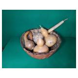 Basket with Gourds Basket with Gourds