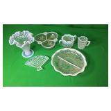 Assorted Hobnail Iridescent Milk Glasses Assorted Hobnail Iridescent Milk Glasses