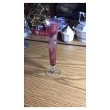 Rose Colored Glass Vase Rose Colored Glass Vase