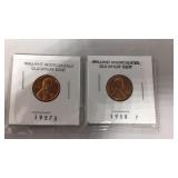 2 Uncirculated Old Wheat Cents 1957D, 1958P 2 Uncirculated Old Wheat Cents 1957D, 1958P