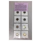 8 Uncirculated Roosevelt Dimes 1970-1987 8 Uncirculated Roosevelt Dimes 1970-1987