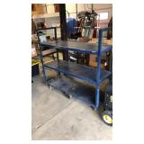 3 Tier Blue Rolling Cart 3 Tier Blue Rolling Cart