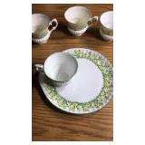Crown Stafford Shire Collection Cups w/Plates Crown Stafford Shire Collection Cups w/Plates