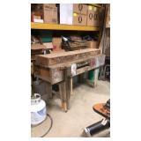Wooden Work Bench w/ Drawers- Rough Shape Wooden Work Bench w/ Drawers- Rough Shape