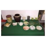 Cookie Jar, Saucers, Atlas Mason Jar, Etc. Cookie Jar, Saucers, Atlas Mason Jar, Etc.