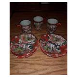 3 teacups and 6 saucers 3 teacups and 6 saucers