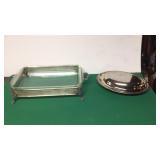 Fire King 13x9 Baking Dish w/ Vintage Holder & Fire King 13x9 Baking Dish w/ Vintage Holder &