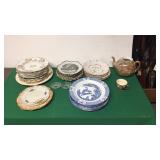 Vintage Plates, Saucers, Kettle, Etc. Vintage Plates, Saucers, Kettle, Etc.