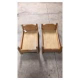 2- Wooden Doll Beds 2- Wooden Doll Beds