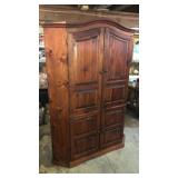 4 Door Pine Entertainment Hutch Unit (Corner Unit) 4 Door Pine Entertainment Hutch Unit (Corner Unit)